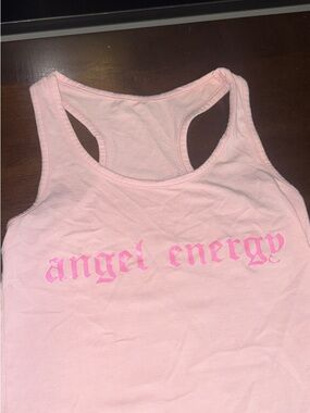 Pi Phi Angel Energy Pink Racerback Tank Top